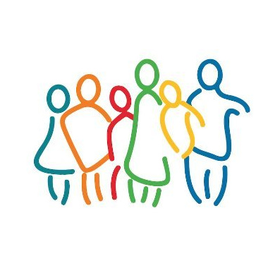Silhouettes colorées de 6 personnes de tout âge.
